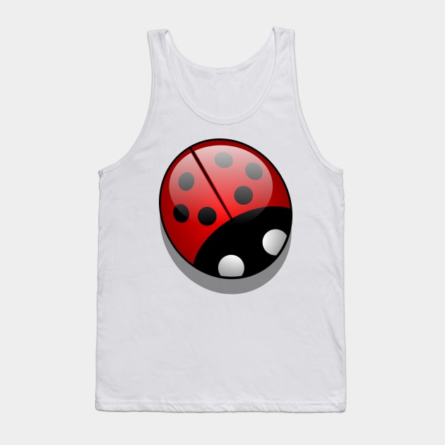 Ladybug, Red Ladybug, Cute Ladybug, Lady Beetle Tank Top by Jelena Dunčević